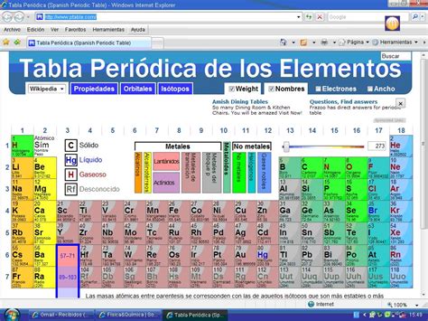 ¡CIENCIAS!: TABLA PERIÓDICA INTERACTIVA