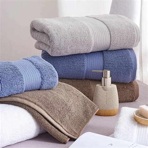 Super Absorbent Luxury Cotton Bath Towels 80x160 Thick Large Size Solid ...