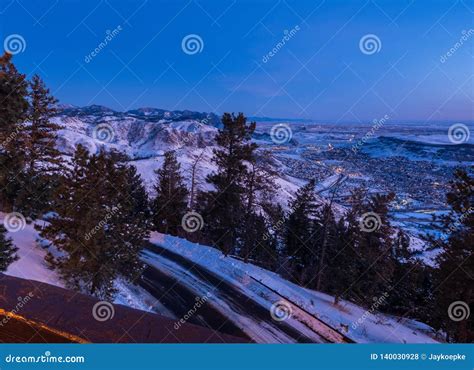 Sunrise Over Denver, Colorado, USA Stock Photo - Image of february ...