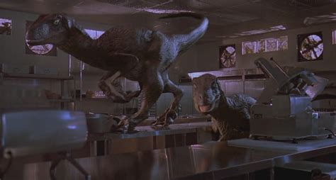 Velociraptor Jurassic Park Kitchen Scene