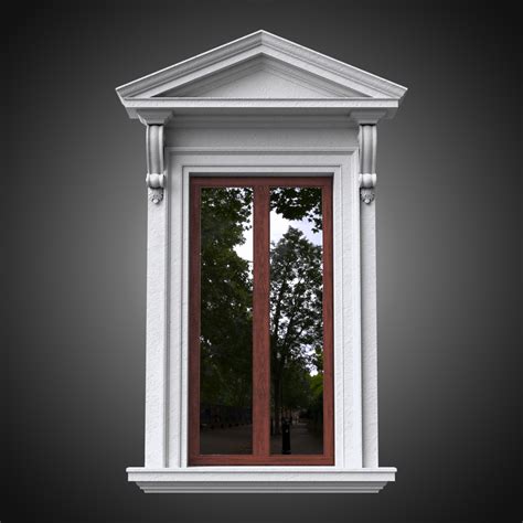 Classical window with pointed pediment in 2020 | 3d model architecture ...