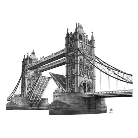 Architecture Immaculate Drawing Technique | Tower bridge london, Bridge ...