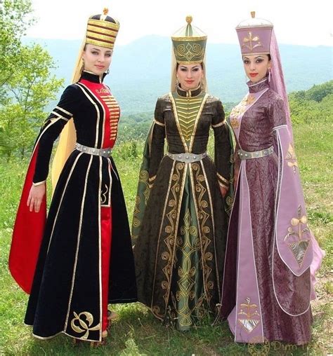 Adyghe people traditional costume (Circassian men, women) | North ...