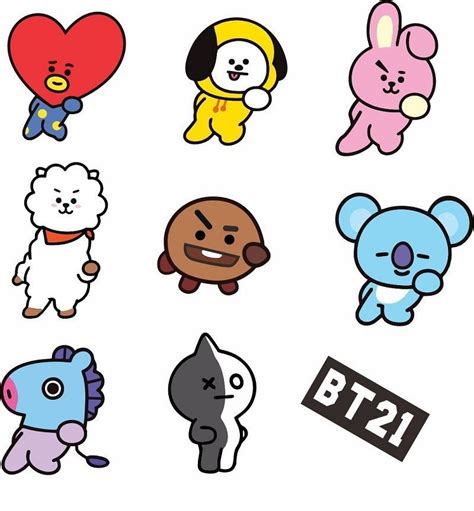 BTS BT21 Pop-Out Laptop/phone stickers!, Hobbies & Toys, Memorabilia ...