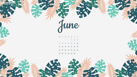 June 2019 Floral Calendar Wallpaper June 2019 Calendar, Desktop Wallpaper Calendar, Adding ...