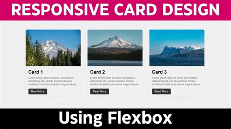 Creating Responsive CSS Cards | Card Design HTM & CSS