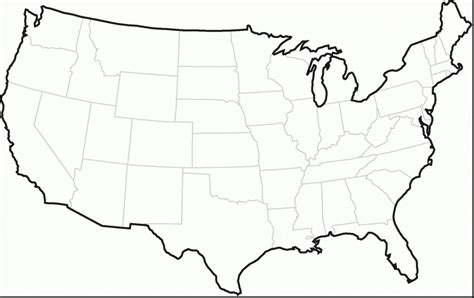 Black And White Map Us States Usa50Statebwtext Inspirational Best | Blank Us Map Pdf - Printable ...