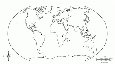 Printable 7 Continents Coloring Page