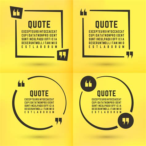 Quotes template set 608537 Vector Art at Vecteezy