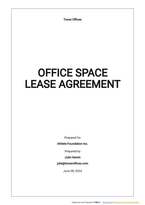 Office Space Lease Agreement Template - Google Docs, Word, Apple Pages | Template.net
