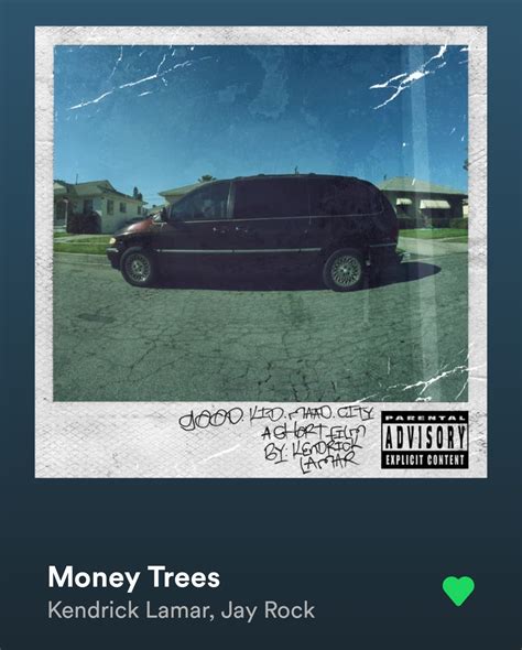 Kendrick Lamar Money Trees Album Cover