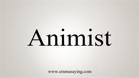 How To Say Animist - YouTube