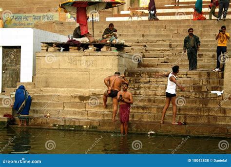 Washing at Ganges river editorial stock photo. Image of hindi - 18042838