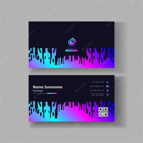 Premium Vector | Modern business card with vibrant colors