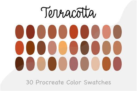 Terracotta - Procreate Color Palette Graphic by Picto Graphy · Creative Fabrica