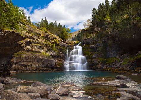 Fonds d'ecran 2592x1851 Chute d'eau Espagne Pierres Photographie de paysage Aragon Huesca Nature ...