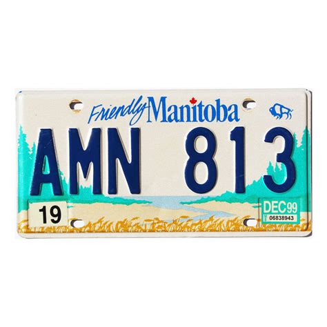 1999 Manitoba #AMN813 | Old Canadian License Plates