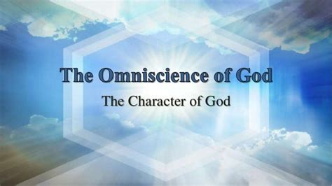 The Omniscience of God