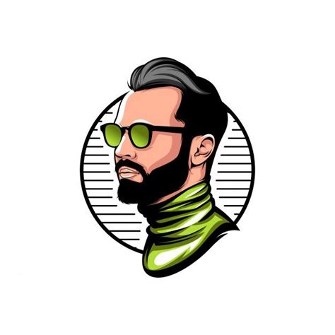 Men headshot logo mascot | Premium Vector #Freepik #vector #logo #line #face #art Badge Design ...