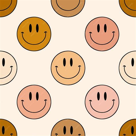 Premium Vector | Seamless vector pattern with smiling emoji faces.