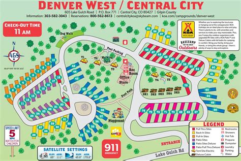 Central City, Colorado Campground Map | Denver West / Central City KOA