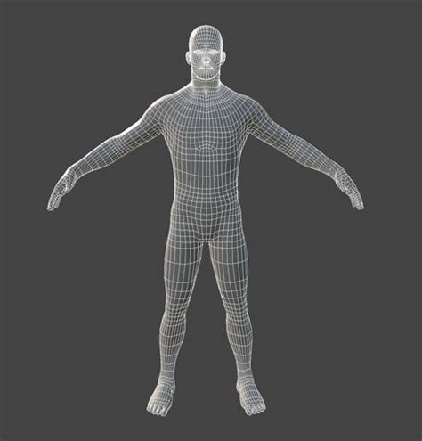 3D model Clean Man Body T-Pose VR / AR / low-poly | CGTrader