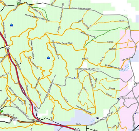 Inyo National Forest - California Trail Map