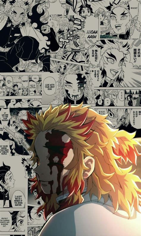 rengoku kyojirou manga panels wallpaper, 2024 | Anime kilit ekranı ...