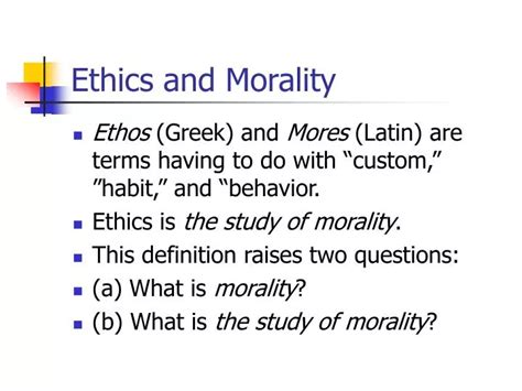 PPT - Ethics and Morality PowerPoint Presentation, free download - ID ...