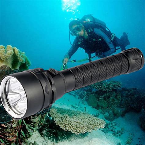 35000lums Diving Flashlight Torch 5*T6 Scuba Dive Torch UnderWater 220m Depth Waterproof Led ...