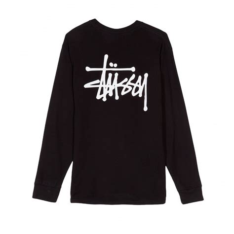 Stussy Basic Long Sleeve T-Shirt (Black) - 1994416-BLK - Consortium