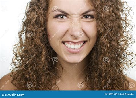 Closeup of angry woman stock photo. Image of happy, cute - 15211070