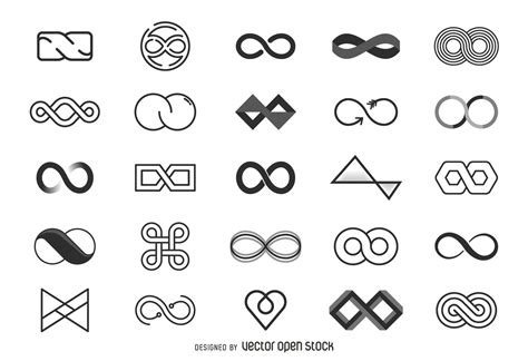 Infinity logo template collection - Free Vector | Logo design infinity ...