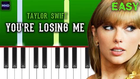 Taylor Swift - You're Losing Me - Piano Tutorial [EASY] - YouTube