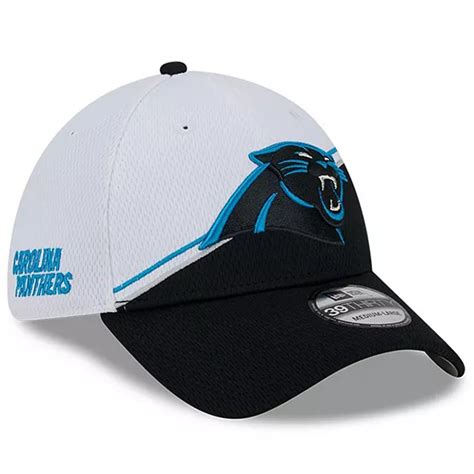 Men's New Era White/Black Carolina Panthers 2023 Sideline 39THIRTY Flex Hat