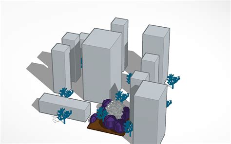 3D design Tilted Towers (Fortnite) - Tinkercad