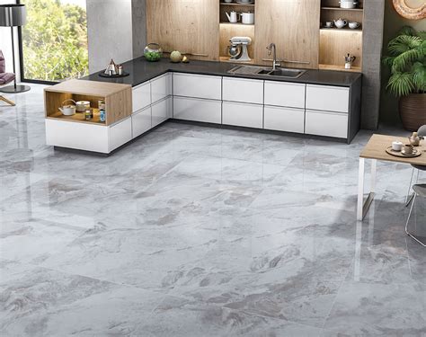 Anson Light Grey Matt Marble Effect Porcelain Wall Floor Tile, Pack Of ...