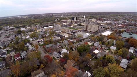 Downtown Lafayette, Indiana from Above (4K) - YouTube