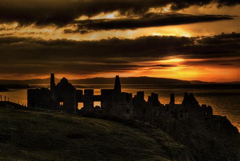 Dunluce Castle Sunset Photograph by David McFarland