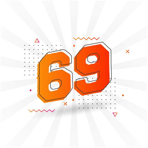 69 number vector font alphabet. Number 69 with decorative element stock vector 13890239 Vector ...