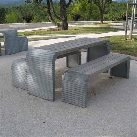 Picnic table with integrated bench - TAB101 &BA101 - Francioli ...