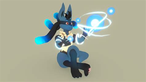 Aura Sphere Shenanigans .:Stylized Lucario:. - 3D model by chi-vii [627f921] - Sketchfab