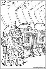 R2 Droids From Star Wars Coloring Page  Free Printable Pages sketch template