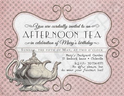 Antique Teapot Tea Party Birthday Shower Invitation Print | Etsy | Tea party invitations, Tea ...