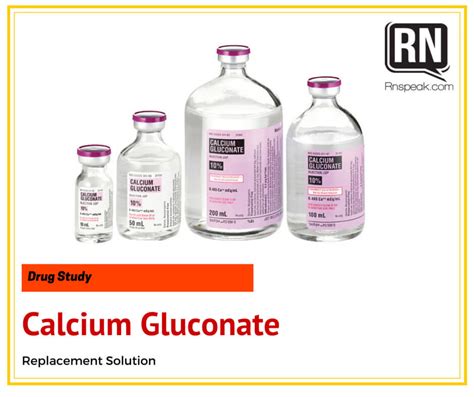 Calcium Gluconate Drug Study