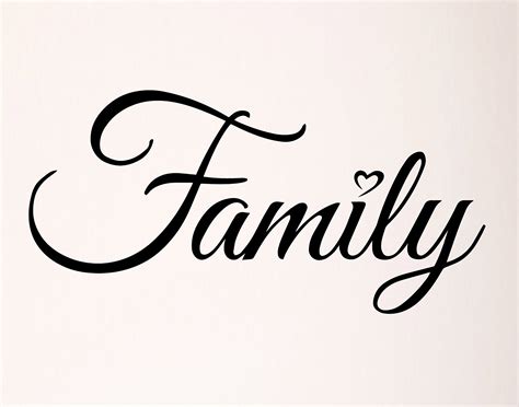 Family Wall Decal Quote Word Vinyl Sticker Décor Family Decals for Wall Room Art Decoration Love ...