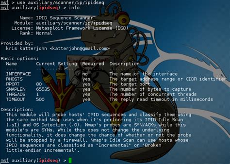 Pentesting con Metasploit: Importando datos de Nmap, idle Scan desde Metasploit – Snifer@L4b's