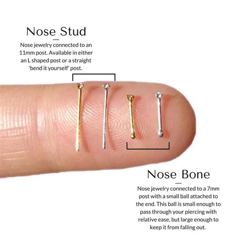 SMALL Nose Ring Tiny Nose Stud Nose Piercing Stud Gold Nose - Etsy ...