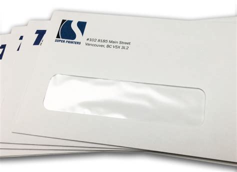 Standard Window Envelopes – Super Printers