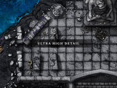 Underdark Ruins Battlemap, Dnd Battle Map, D&D, Battle Map, Dungeons ...